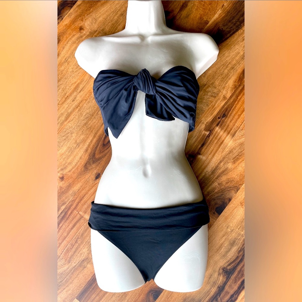 Dorit black two pcs bikini. Top size XL bottom size M